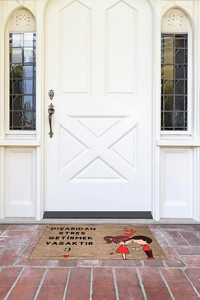 Napoli Home Printed Non-Slip Mat with Erasable Base and 40X60Cm Size (Mat-25-Red)