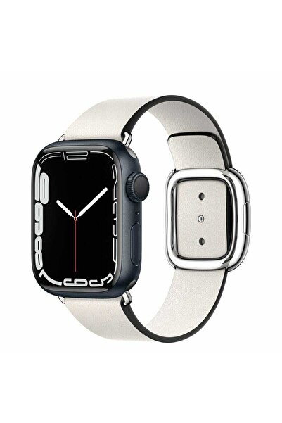 PSGT Apple Watch 9 8 7 6 5 Se 42/44/45/49mm Uyumlu Modern Buckle 42 Hakiki De...
