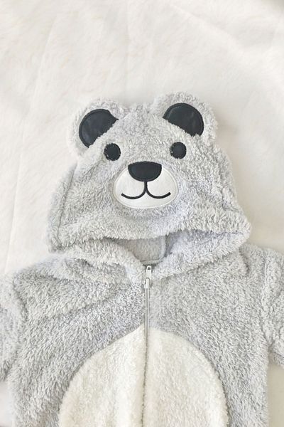 PERFECT Boy's Plush Jumpsuit - Teddy Bear Welsof, 1-3 Years