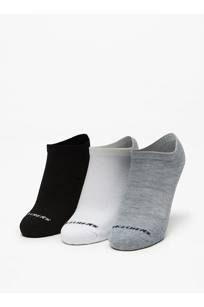 SKECHERS Logo Printed Ankle Length Socks - Set of 3