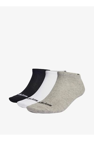 adidas Logo Print Ankle Length Socks - Set of 3