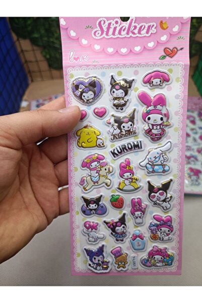 Meyra Accessories Autocolant 3D în relief Sanrio Kawaii personaj și hârtie de...