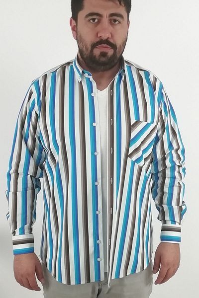 TOUSUS Ανδρικό πουκάμισο Regular Fit ριγέ Lycra Kls-4022-tss