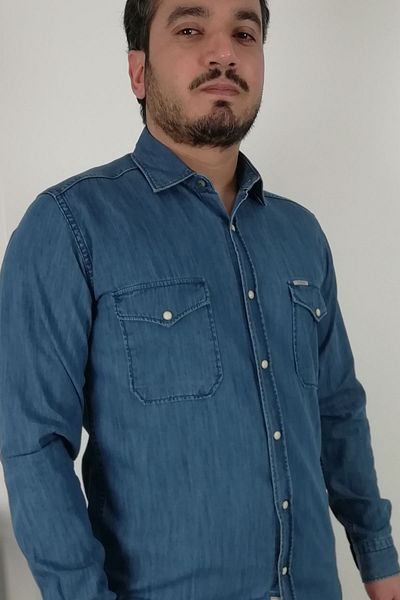 TOUSUS Ανδρικό πουκάμισο Slim Fit Denim Slm-2013-tss