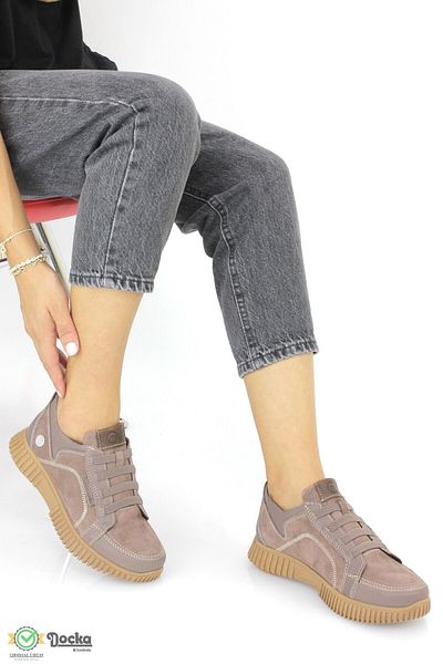 Mammamia Genuine Leather Women's Sports Shoes - Laceless, Orthopedic, Seasonal M25/Ka3375
