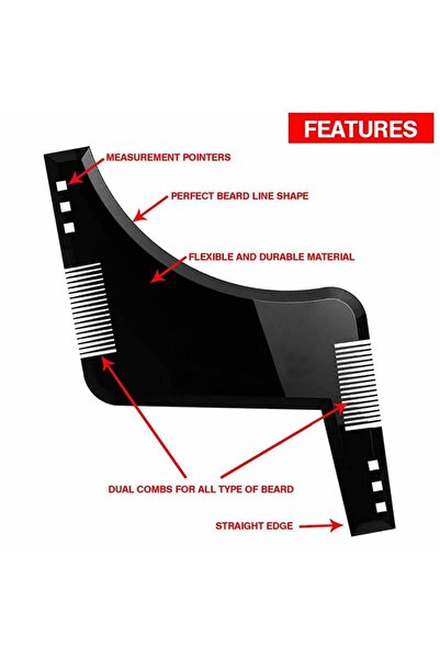 valkyrie Geniş Yüzeyli Saç Sakal Şekillendirici Tarak ( Siyah Renk)