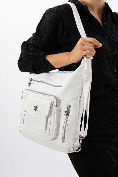 Polo Of Colors حقيبة من الجلد الناعم مع تفاصيل الظهر والذراع