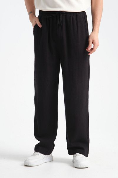 Redline Thicked Men's Thick Baggy Linen Look Comfortable Trousers Wide Leg New Season