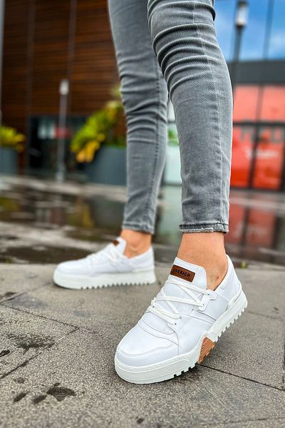 Paolo Zaccardi P067 Pantofi ortopedici Warrem pentru bărbați - piele casual, alb CBT