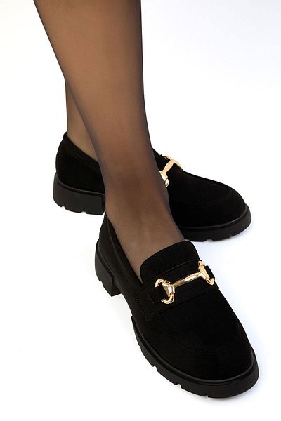 SOHO Lässige Damenschuhe 19654 – Schwarzes Wildleder
