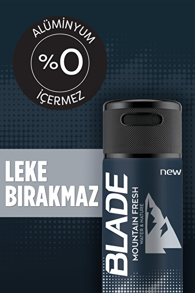 Blade Mountain Fresh Erkek Deodorant 4x150 Ml Hızlı Kurur, Leke Bırakmaz