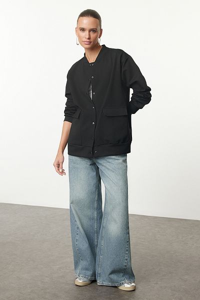 Trendyol Collection Удобно черно яке - Twoaw25Ce00065