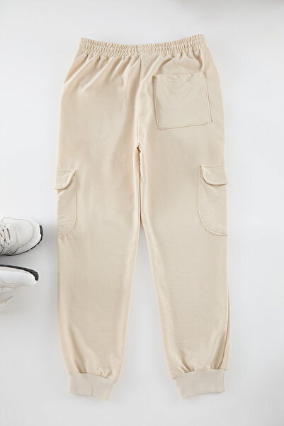 Trendyol Collection Ανδρικό πέτρινο ελαστικό παντελόνι Cargo Pocket Pocket - TMNAW20EA0072