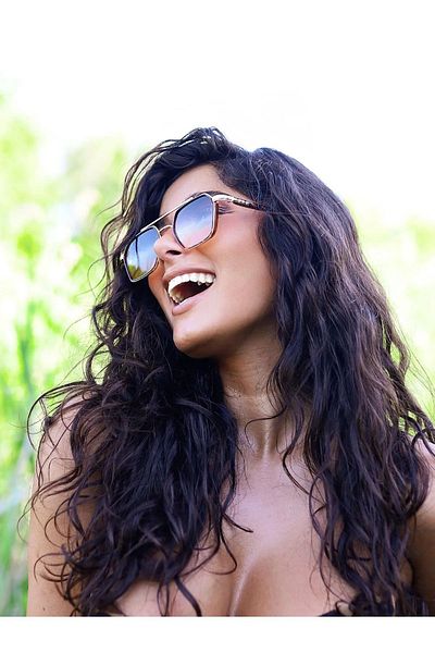 MİSE ALTIGEN Leopard Pattern Colorful Frame Sunglasses