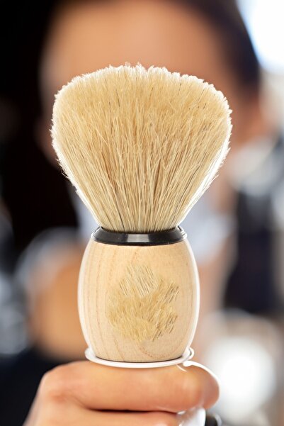 AfterTimes Yumuşak Hassas Ciltler İçin Sakal Köpürtme Fırçası Vintage 10 cm 1...