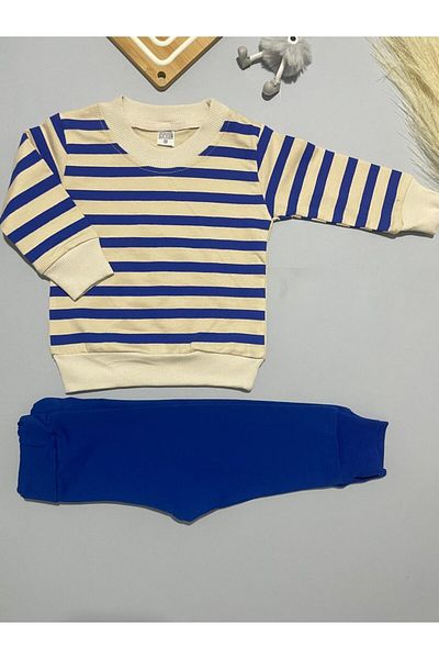 MGO KİDS Baby Boy Stripe Printed 100% Cotton Combed 2 String 2 Pack, Set