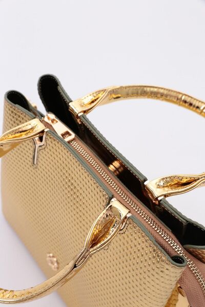 DGN Geantă de damă Honeycomb Gold - Fermoar 211243622