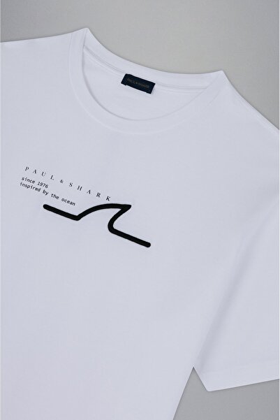 PAUL&SHARK MEN'S KNITTED T-SHIRT C.W. COTTON