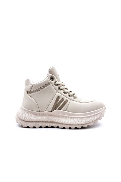 Guja Beige Lightweight Designed Miflon Women's Sneakers