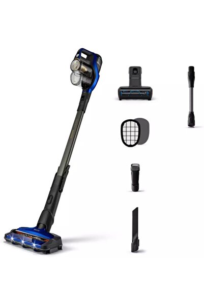 Philips Şarjlı Dik Süpürge, 70 dk'ya Kadar Çalışma Süresi, Lacivert 25.2v