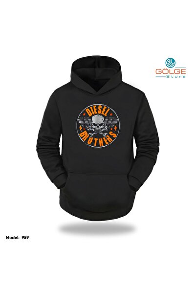 Gölge Store MoTorCycLeS majica sa kapuljačom, široki kroj, unisex, sa printom...
