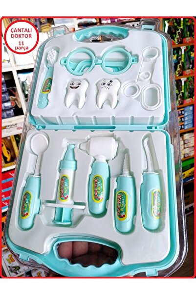 OYUNCAKSAHİLİ Çantalı Doktor Diş Fırçası Dişleri Fırçala Doktorculuk Meslek O...