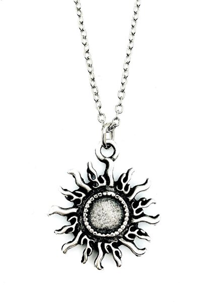 Nicheloop Sevgiliye Özel Hediye Erkek Kadın Gotik Güneş Kolye