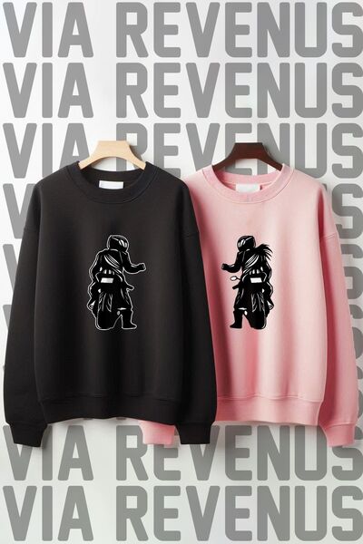 Vordevia Hanorac combinat oversize cu motor imprimat Valentine's