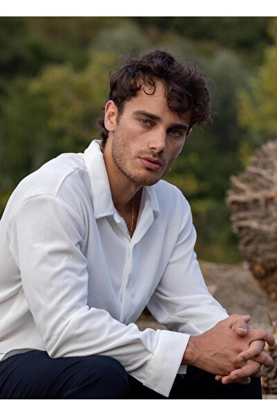 LEYEL Moda ARİM Османска черна риза с кабел OVERSIZE