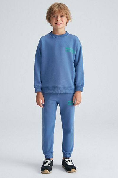 GRIMELANGE Dia Cotton Boy's Blue Bottom-Top Set