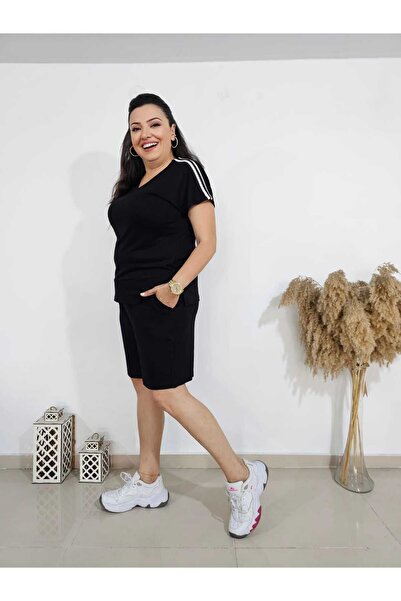 Melis Designer Duja Plus Size Shorts Set