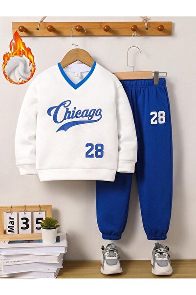 Machetta Čikago Štampano Unisex dečija Oversize kroj majica i trenerka set - ...