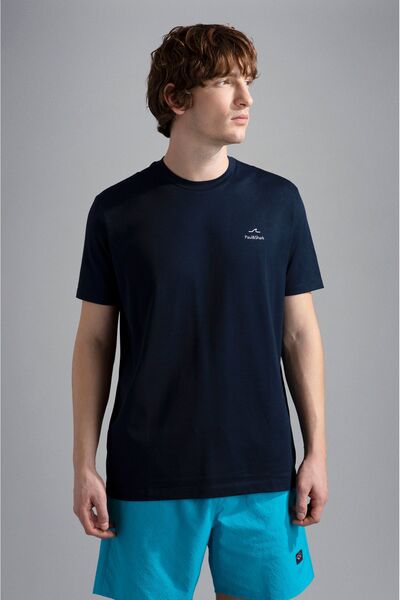 PAUL&SHARK MEN'S KNITTED T-SHIRT C.W. COTTON
