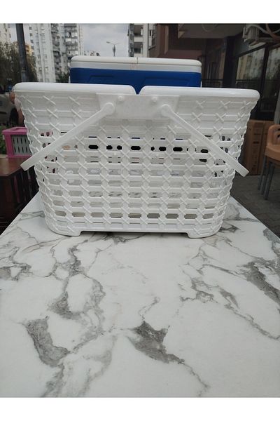 NESS AVM 32 Liter White Colored Large Size Picnic Bag and Basket - 1 Piece (48X34X27Cm)