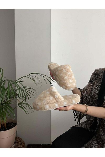 Behtah Kundura Γυναικείες παντόφλες με αφράτες κουκκίδες Silent Sole - Furry Dowry Bundle