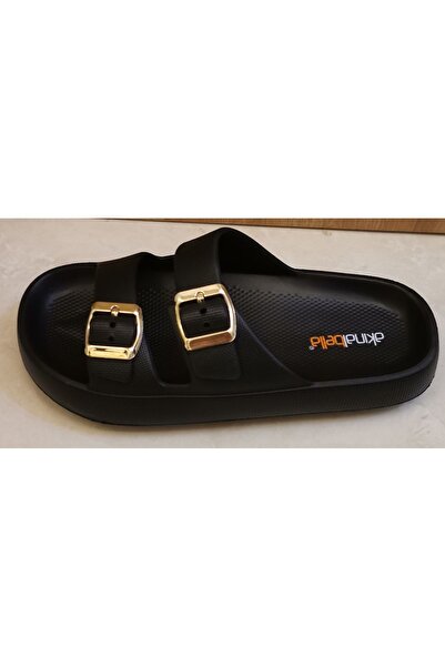 AkınalBella Ортопедични чехли Akınal Bella с двойна катарама, черни, за всеки ден