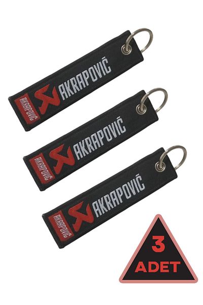 Vwear Akrapovic 3-Piece Biker Fabric - Useful for Keychain and Gift