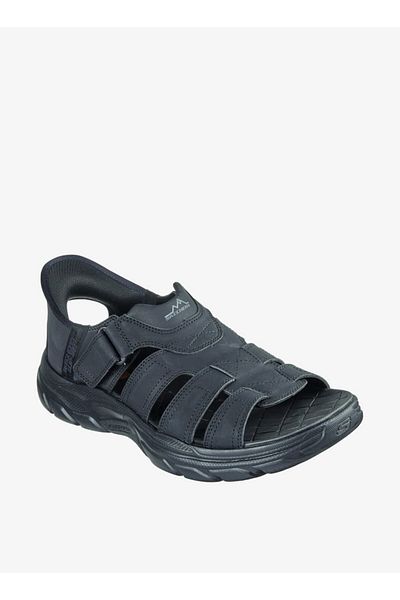 SKECHERS Men's Logo Detailed Velcro Sandals - Revolted Ss