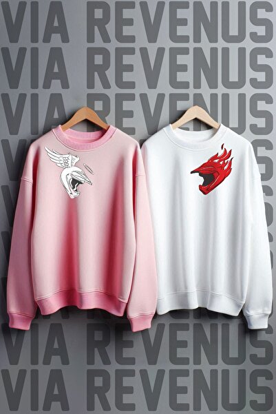 Vordevia Valentines Štampano Oversize kroj MOTOR Kombinovana majica