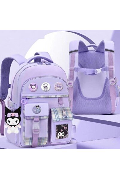 Petityu Kuromi Large Size Girl's Schoolbag with Accessories