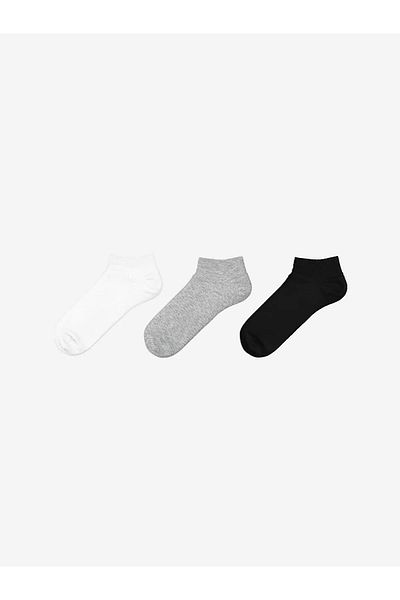 LC Waikiki Lcw Women's Plain Booties Socks 3 Pack