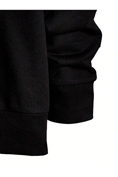 PENTHİLUS Los Angeles Printed Oversize Black Sweatshirt and Sweatpants Set