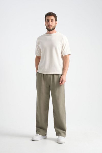 Redline Thicked Men's Thick Baggy Linen Look Comfortable Trousers Wide Leg New Season