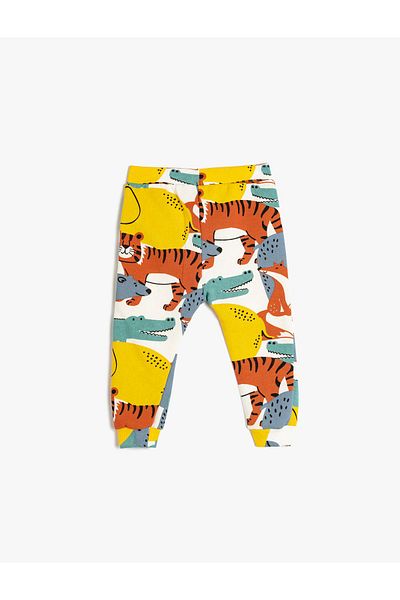 Koton Kt - Animals Printed Jogger Sweatpants - Waist Tied