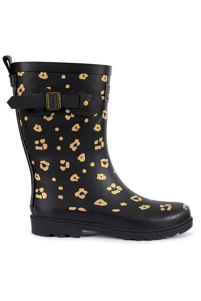 Trespass Celeste - Women's Leopard Patterned Mid Height Welly Outdoor Boots Fafobotr0014