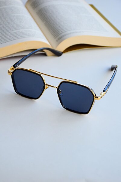 FASHION POOL Spica Unisex Rectangle Black Black New Season Women's Men's Sunglasses