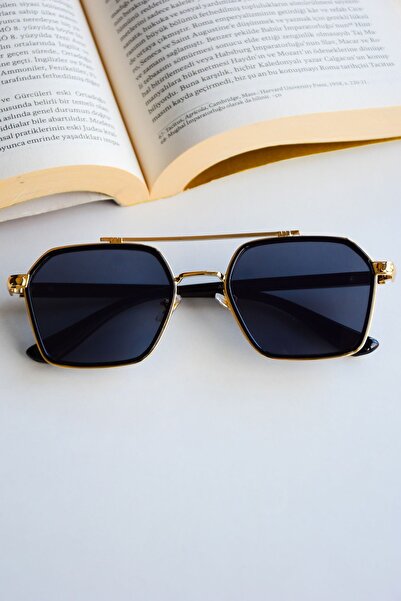 FASHION POOL Spica Unisex Rectangle Black Black New Season Women's Men's Sunglasses