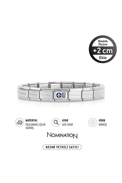 NOMİNATİON Italy Composable 925 Ayar Gümüş Let's Go ve Çelik Bileklik Silver