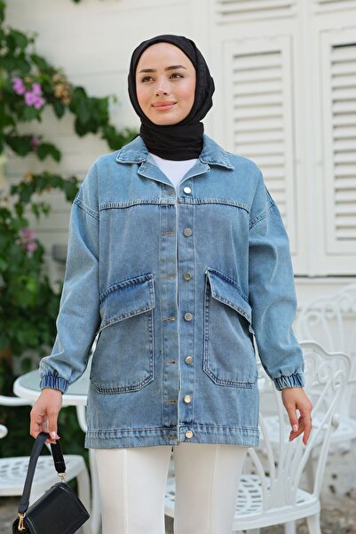 LOCCO Double Pocket Jeans Jacket Ice Blue