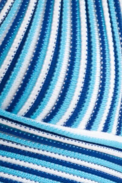 Hiccup Ριγέ Crop Top με βαθύ λαιμό V και χαμηλή πλάτη